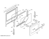 Схема №4 HBA74S460E Horno.BO.py.2d.b4.E3_CoT.pt_bsc.negro с изображением Внешняя дверь для духового шкафа Bosch 00685590