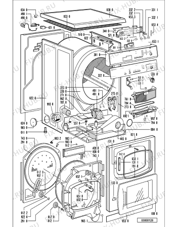 Схема №1 TRA 4350 с изображением Обшивка Whirlpool 481245219378