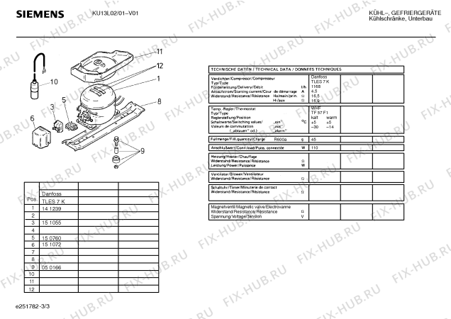 Схема №2 KU13L01 с изображением Инструкция по эксплуатации для холодильника Siemens 00514403