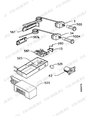 Взрыв-схема холодильника Electrolux ER3125B - Схема узла Thermostat