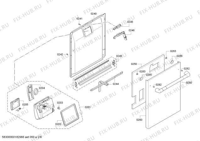 Взрыв-схема посудомоечной машины Jenn Air JDB9600CWP - Схема узла 02