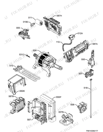 Взрыв-схема стиральной машины Aeg L75670WD - Схема узла Electrical equipment 268