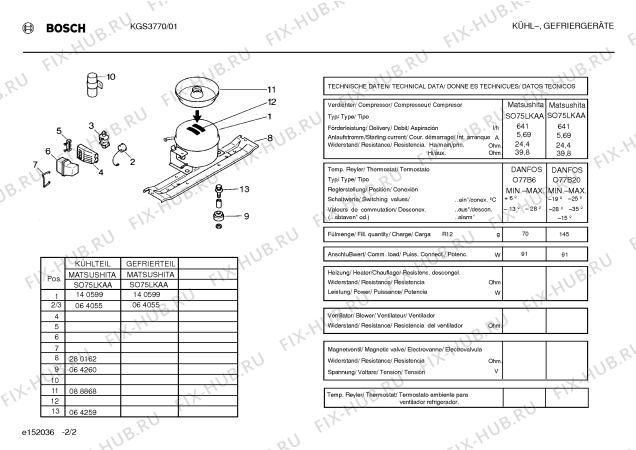 Взрыв-схема холодильника Bosch KGS3770 - Схема узла 03