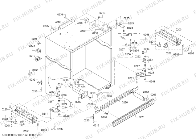 Схема №15 KBUDT4865E с изображением Скоба для посудомоечной машины Bosch 00752075