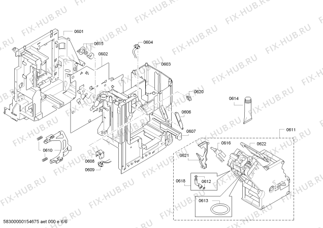 Схема №6 TE701204RW EQ.7 / M·SERIES с изображением Контейнер для электрокофеварки Siemens 00651249