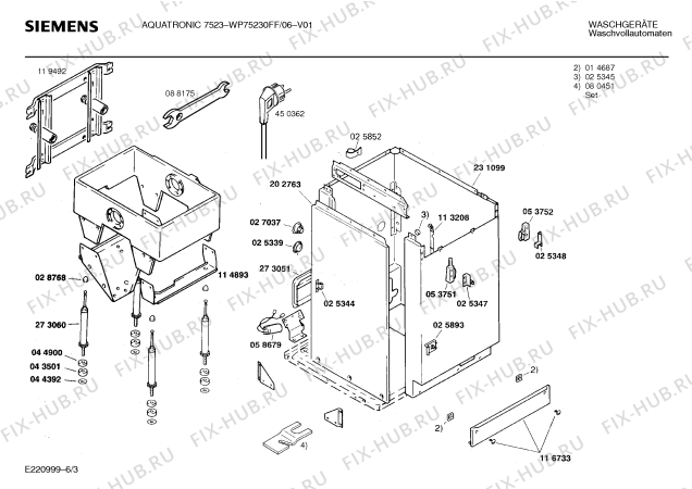 Схема №6 WP73130FF AQUATRONIC 7313 с изображением Инструкция по эксплуатации для стиралки Siemens 00516762
