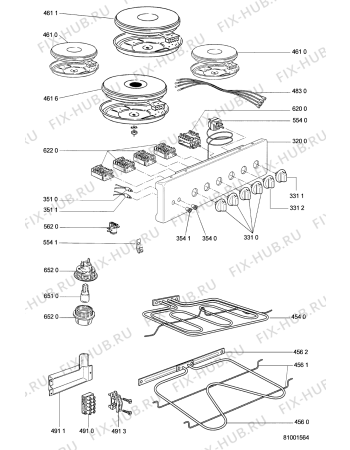 Схема №2 SNI 4514/1FHWS с изображением Панель для электропечи Whirlpool 481244058194