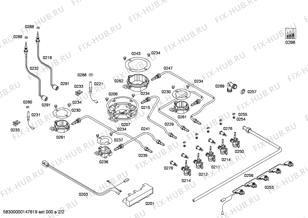 Схема №2 T63S45S0 ENC.T63S45S0 T70F 4G+1W NEFF с изображением Варочная панель для плиты (духовки) Bosch 00685310
