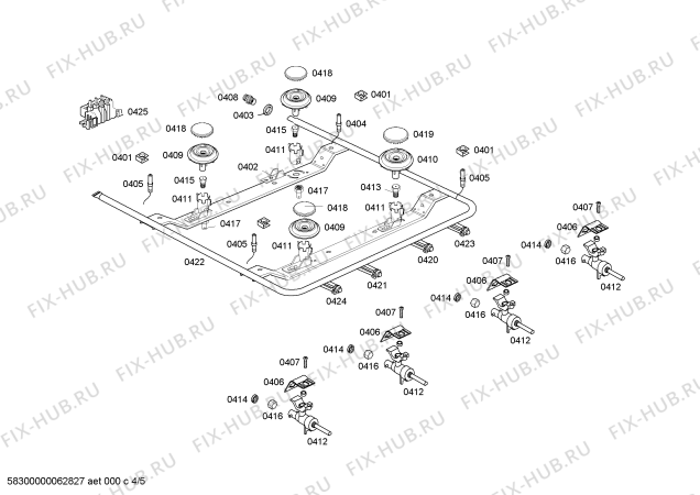 Схема №5 FSF45K43NF GP I BCO GN 220V с изображением Электрод для плиты (духовки) Bosch 00422508