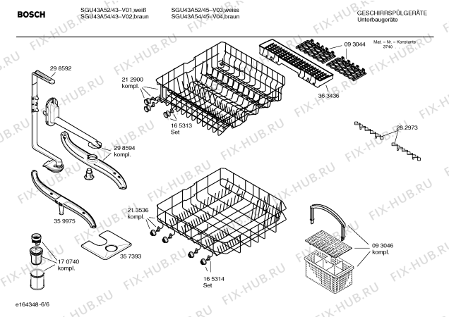 Схема №6 SGS56A25 с изображением Инструкция по эксплуатации для посудомойки Bosch 00586772