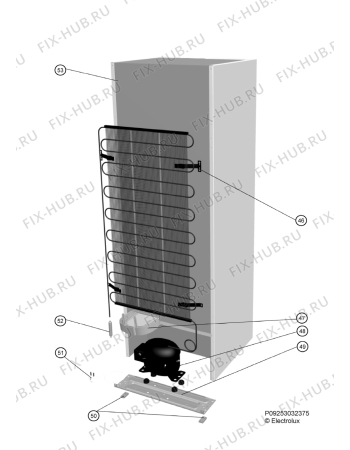 Взрыв-схема холодильника Electrolux ERB27000W - Схема узла Cooling system 017