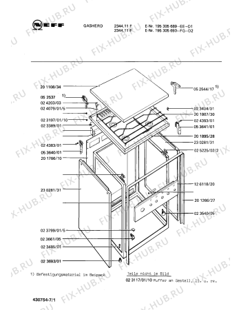 Схема №7 HG6490 с изображением Дюза для электропечи Siemens 00020859