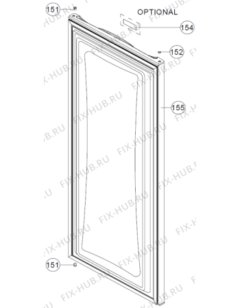 Схема №4 F4150AW (339139, ZOS21264) с изображением Петля (защелка) для холодильной камеры Gorenje 454343