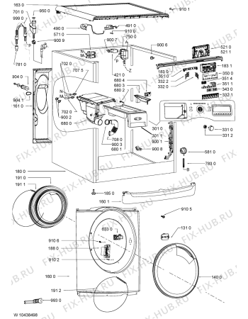 Схема №2 WWCR 9230/1 B с изображением Клавиша для стиральной машины Whirlpool 481071427511