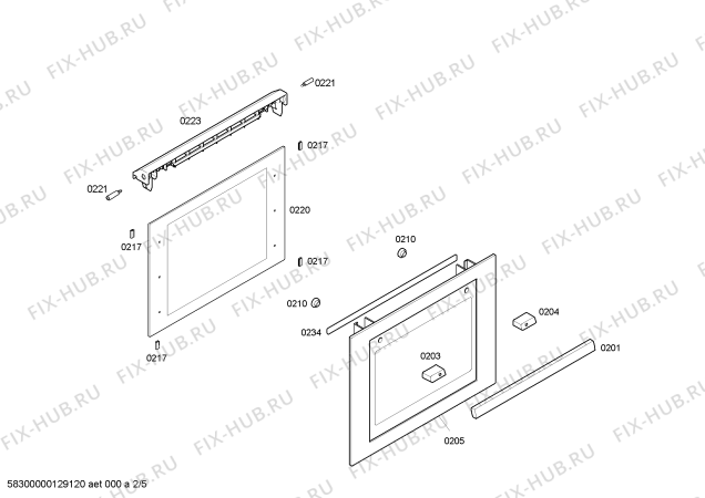 Взрыв-схема плиты (духовки) Lynx 4HT426X Horno Lynx ind.inx.multf.carr.guias.ec2 - Схема узла 02