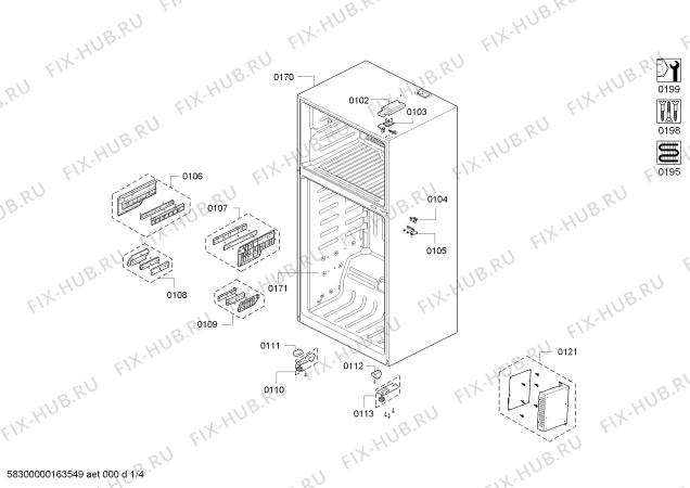 Схема №3 KDD74AW204 с изображением Ручка для холодильника Bosch 00743782