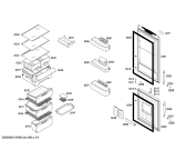Схема №4 P1KNB3620A с изображением Дверь для холодильника Bosch 00246353