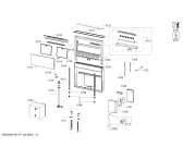 Схема №2 DDA097G59B Bosch с изображением Передняя часть корпуса для вытяжки Bosch 00712268