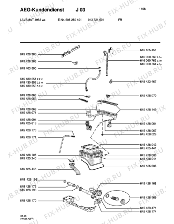 Взрыв-схема стиральной машины Aeg LAV4952 - Схема узла Section3