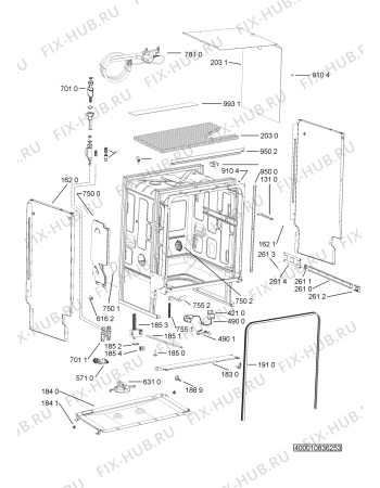 Схема №5 GSU 61415 A++TR с изображением Модуль (плата) управления для посудомойки Whirlpool 481010789767