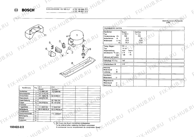 Взрыв-схема холодильника Bosch 0702165807 KS165ELF - Схема узла 02