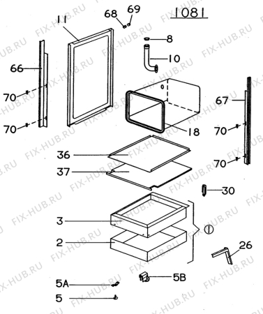 Взрыв-схема комплектующей Electrolux CF6770 - Схема узла H10 Chassis