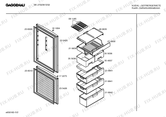 Схема №4 SK270239S с изображением Уплотнитель двери для холодильника Bosch 00238310