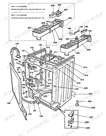 Взрыв-схема плиты (духовки) Hotpoint WD61P (F033019) - Схема узла