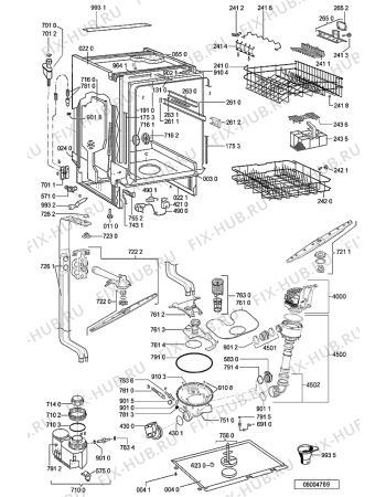 Схема №1 GSXS 7321/4 с изображением Панель для электропосудомоечной машины Whirlpool 481245373468