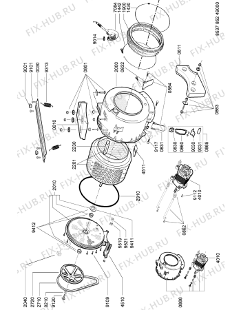 Схема №2 LF 699 T с изображением Вноска Whirlpool 481990310189