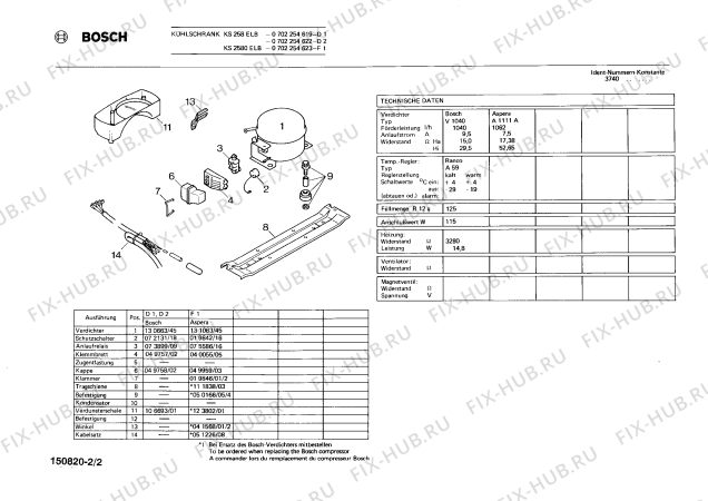 Взрыв-схема холодильника Bosch 0702254623 KS2580ELB - Схема узла 02