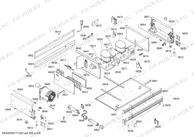 Схема №7 CIB30M1ER1 с изображением Монтажный набор для холодильника Bosch 12014679