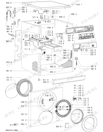 Схема №1 PRESTIGE 1400 с изображением Декоративная панель для стиральной машины Whirlpool 481245216833