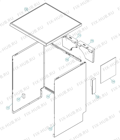 Взрыв-схема посудомоечной машины Asko D5152 XL FS CE   -White FS Soft (338847, DW70.5) - Схема узла 07