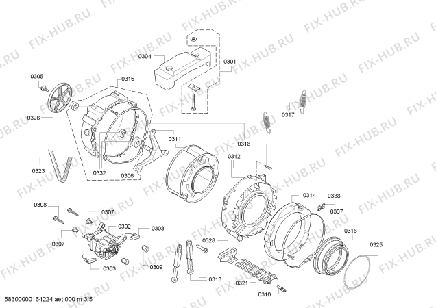 Схема №4 WLG20061OE Bosch Classixx 5 с изображением Кабель для стиральной машины Bosch 00796382