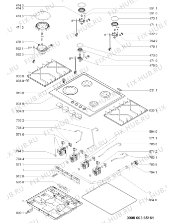 Схема №1 AKT 607 WH с изображением Затычка для электропечи Whirlpool 481244039542