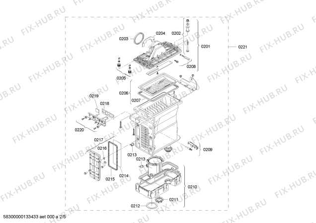 Схема №5 B1RDC4251H с изображением Форсунки для жидкого газа для водонагревателя Bosch 00613449