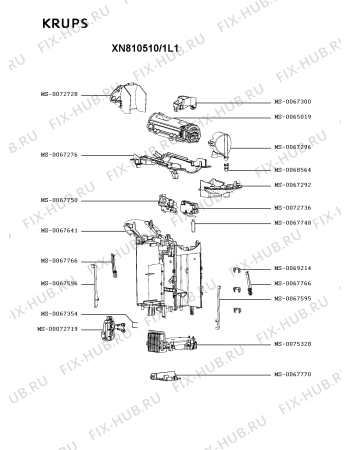 Схема №2 XN810540/1L0 с изображением Крышка для электрокофеварки Krups MS-00072593