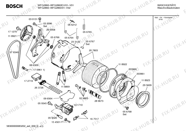 Схема №4 WFG2860EU WFG2860 с изображением Панель управления для стиральной машины Bosch 00359930
