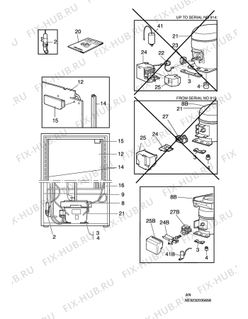 Взрыв-схема холодильника Zanussi ZC135R - Схема узла C10 Cold, users manual