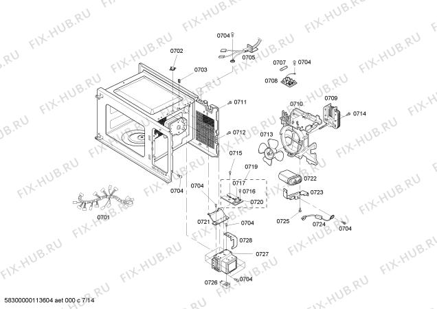 Схема №14 SEMW302BP с изображением Панель для духового шкафа Bosch 00477004