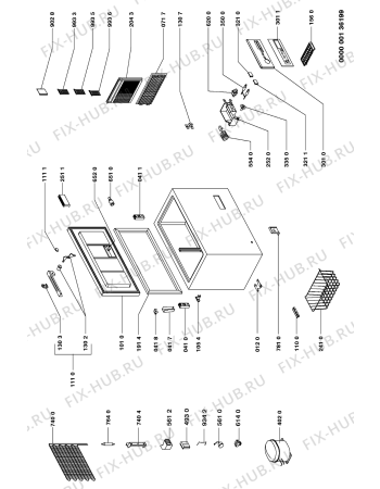 Схема №1 GTMH 1939/2 с изображением Покрытие для холодильника Whirlpool 481944229912