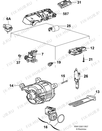 Взрыв-схема стиральной машины Zanussi ZWQ6102 - Схема узла Electrical equipment 268