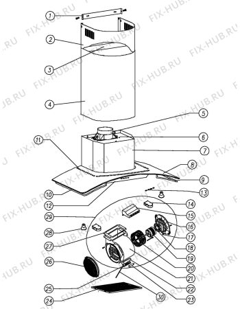 Схема №1 DELTA90SS с изображением Шланг для электровытяжки DELONGHI DAU1570162