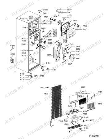 Схема №2 WTS 4445 A+NFX AQUA с изображением Уплотнение для холодильника Whirlpool 480132102425