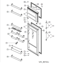 Схема №4 WTH5410 NFX (GCC) с изображением Дверца для холодильной камеры Whirlpool 482000098243