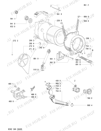 Схема №2 AWO/D 40106 с изображением Модуль (плата) для стиралки Whirlpool 481221470386