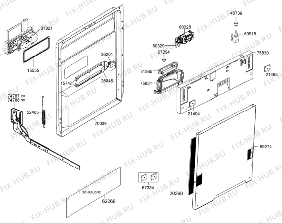 Взрыв-схема посудомоечной машины Gorenje GV51020 (189543, PMS45I) - Схема узла 02