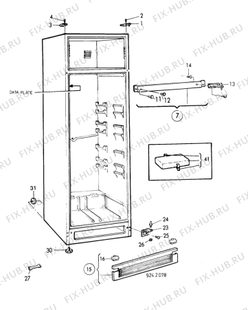 Взрыв-схема холодильника Electrolux AR3604W - Схема узла C10 Cabinet