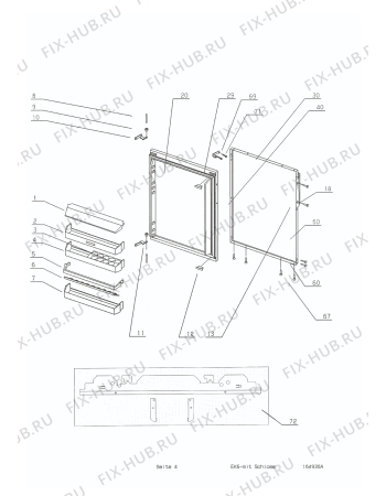 Взрыв-схема холодильника Electrolux EK13410LIWS - Схема узла Door 003